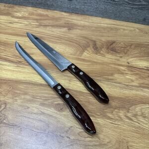 VTG Sears Craftsman Stainless Steel Kitchenware Cutlery Knife 8” Blade ~set Of 2